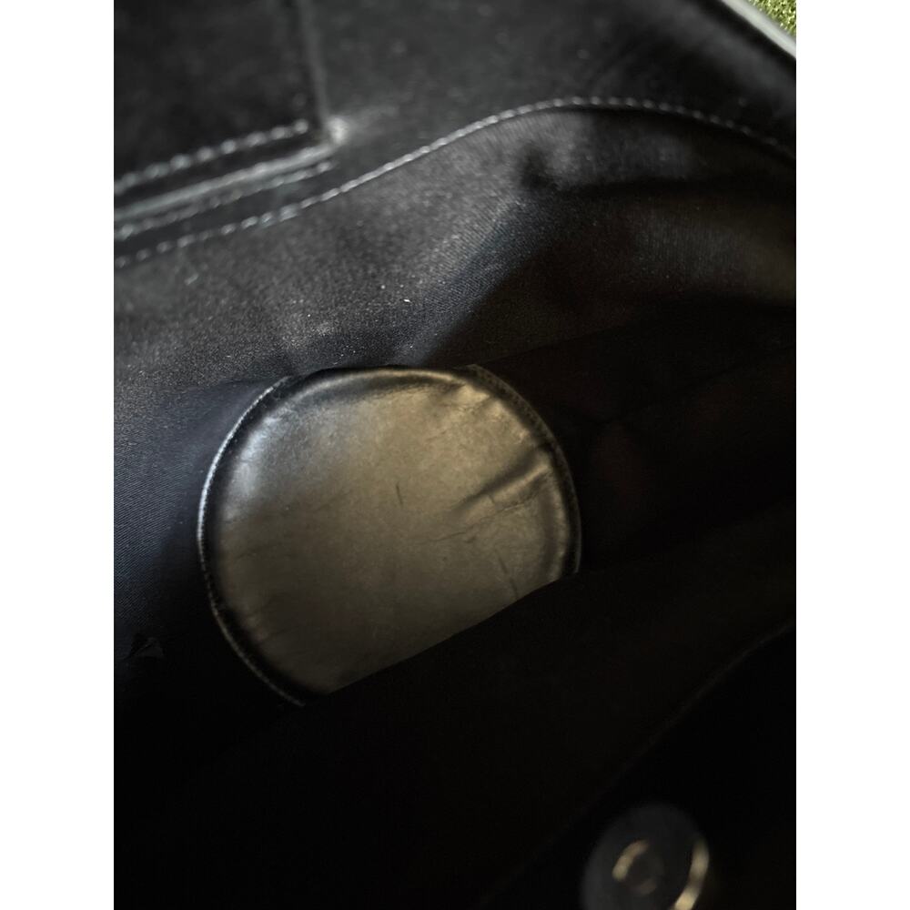Rebecca Minkoff Black Studded Mini Bucket Bag Round Base Silver Hardware Read - Picture 8 of 9